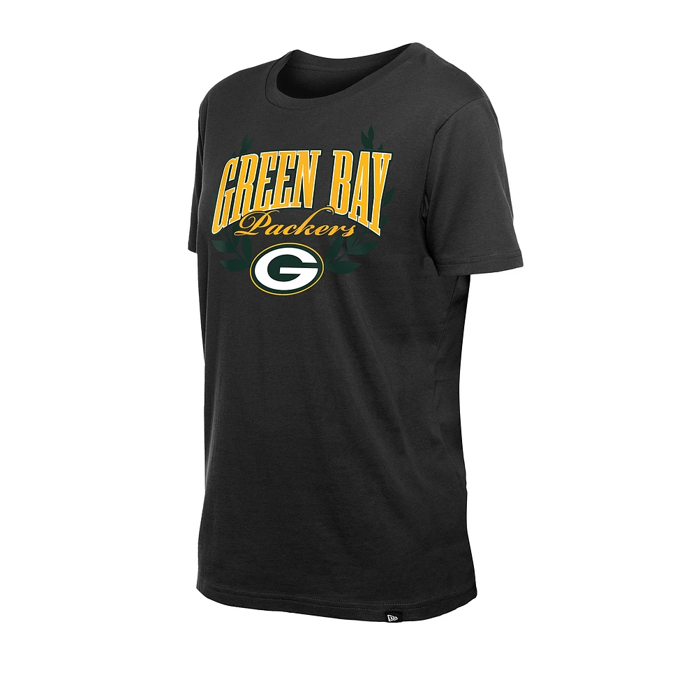 Women's New Era Black Green Bay Packers 2025 NFL Draft T-Shirt