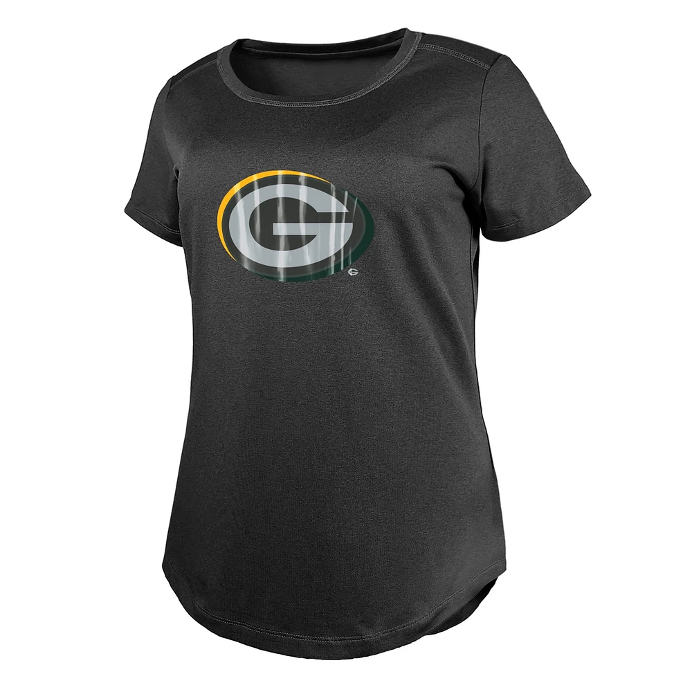 T-shirt New Era Charcoal Green Bay Packers 2024 NFL Draft pour femme