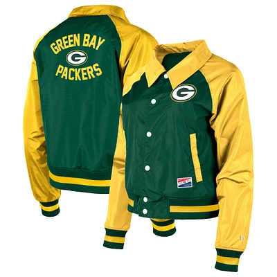 Veste à boutons-pression intégrale Green Bay Packers Coaches New Era pour femme