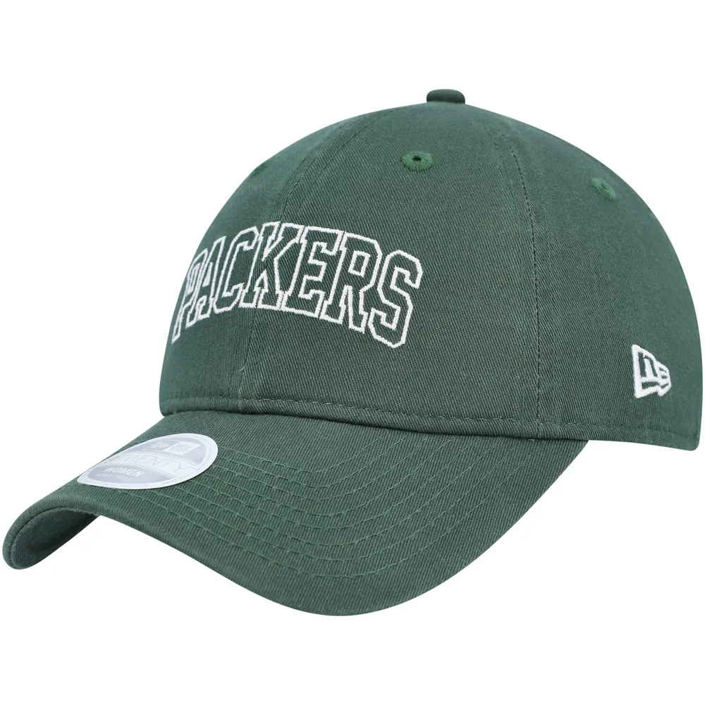 Green Bay Packers New Era Black On Black 9FIFTY Adjustable Hat - Black