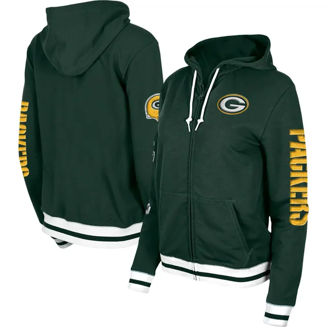 Pittsburgh Steelers New Era Women's Throwback Colorblock Full-Zip Hoodie -  Black/Gold