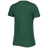 T-shirt vert à col en V pour femme Green Bay Packers Ink Dye Sideline New Era