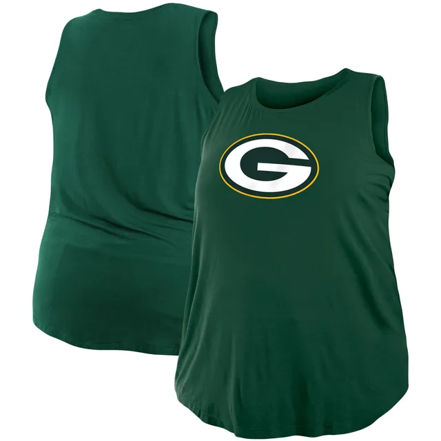 Green Bay Packers Cuce Women's Sequin Cropped Tank Top - White