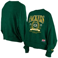 Women's New Era Green Bay Packers Throwback Boxy Sweatshirt