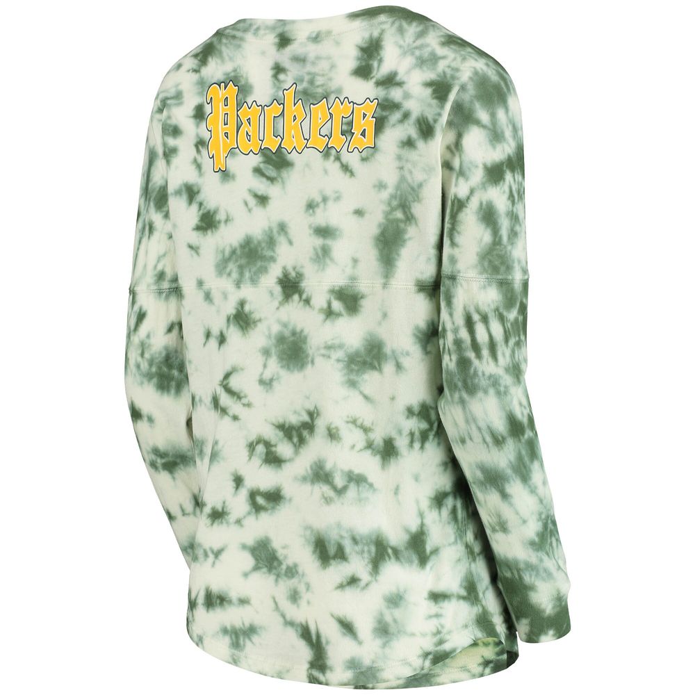 Women's New Era Green Bay Packers Tie-Dye Long Sleeve T-Shirt