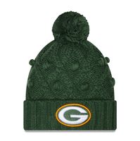 Women's New Era Green Green Bay Packers Toasty Cuffed Pom Knit - Hat