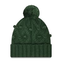 Women's New Era Green Green Bay Packers Toasty Cuffed Pom Knit - Hat