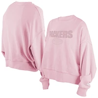 Women's New Era Pink Green Bay Packers Cozy Pullover Sweatshirt