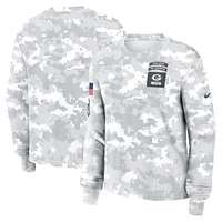 Women's Nike Arctic Camo Green Bay Packers 2024 Salute To Service Performance Long Sleeve T-Shirt
