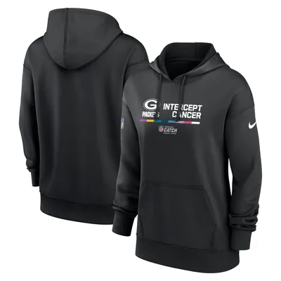 Green Bay Packers Nike Women's 2022 NFL Crucial Catch Therma Performance Pullover Hoodie - Black