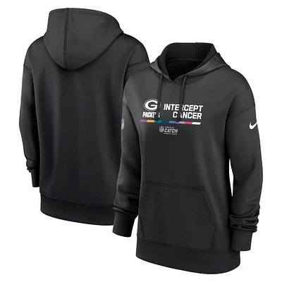 Sweat à capuche Therma Performance pour femme Nike Green Bay Packers 2022 NFL Crucial Catch - Noir