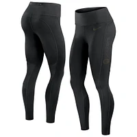 Women's Nike Black Green Bay Packers Edge Wordmark Performance Leggings