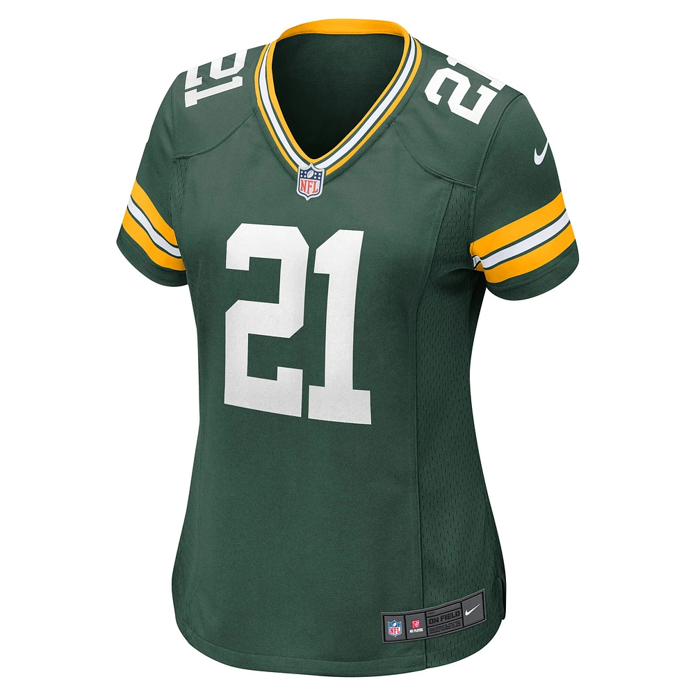 Maillot de match Nike Eric Stokes vert Green Bay Packers pour femme