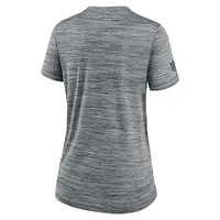 T-shirt Nike gris Sideline Velocity Performance pour femme des Green Bay Packers