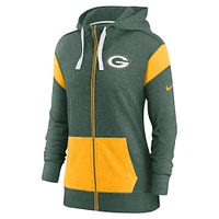 Women's Nike Green/Gold Green Bay Packers Monaco - Full-Zip Hoodie