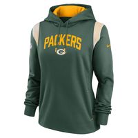 Women's Nike Green Bay Packers Athletic Stack Performance - Pullover Hoodie