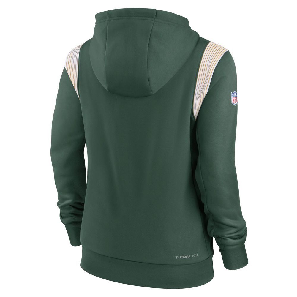 Women's Nike Green Bay Packers Athletic Stack Performance - Pullover Hoodie