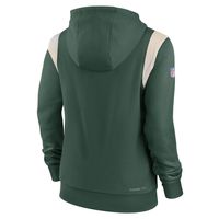 Women's Nike Green Bay Packers Athletic Stack Performance - Pullover Hoodie