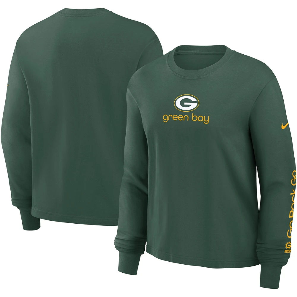 Women's Nike Green Bay Packers Boxy Long Sleeve T-Shirt