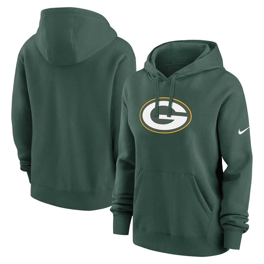 Sweat à capuche en polaire Nike Green Bay Packers Club pour femme