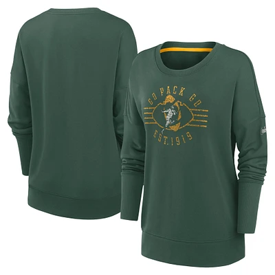 Sweat-shirt à enfiler Nike Green Bay Packers Rewind Playback Icon Performance pour femme