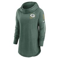 Women's Nike Green Bay Packers Statement Funnel Neck Raglan - Pullover Hoodie