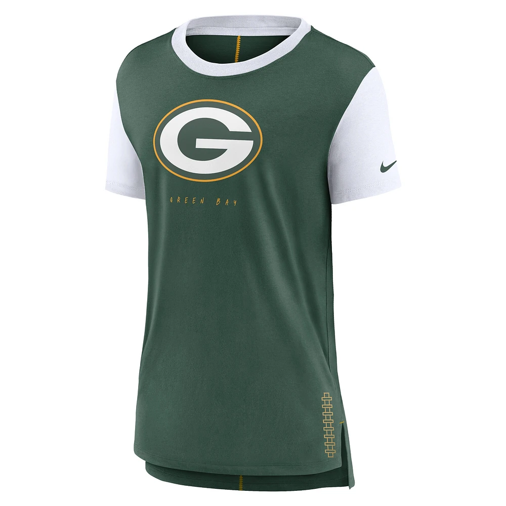 T-shirt Nike Green Bay Packers Team pour femme vert