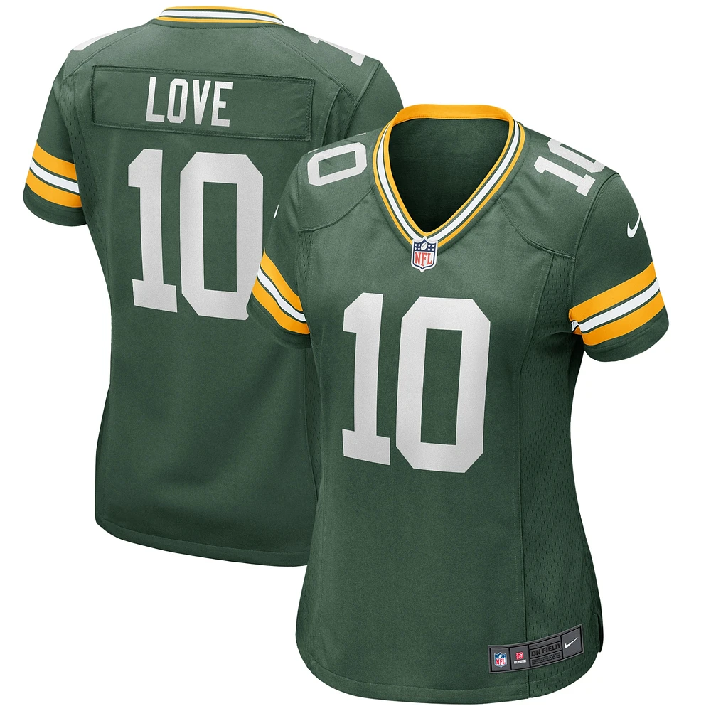 Maillot de match Nike Jordan Love Green Bay Packers pour femme