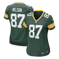 Maillot de match à la retraite Nike Jordy Nelson Green Bay Packers pour femme