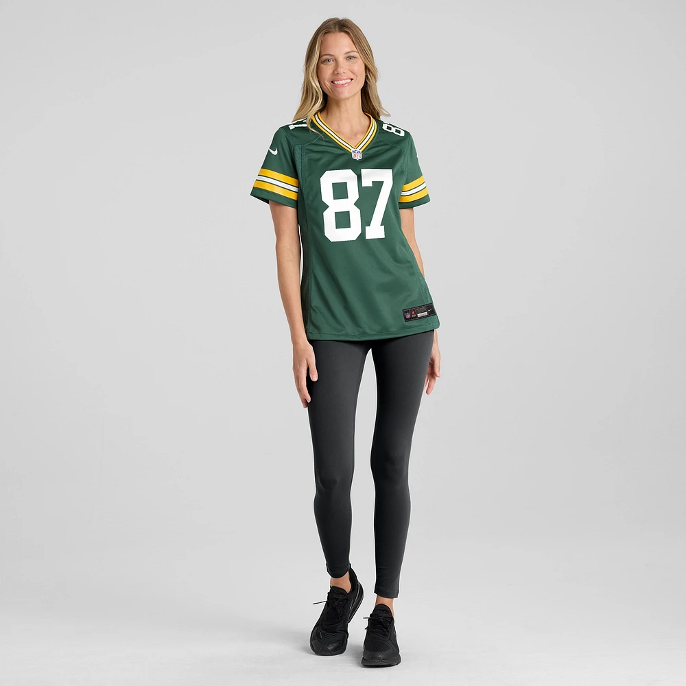 Maillot de match à la retraite Nike Jordy Nelson Green Bay Packers pour femme