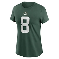 Women's Nike Josh Jacobs Green Bay Packers Player Name & Number T-Shirt