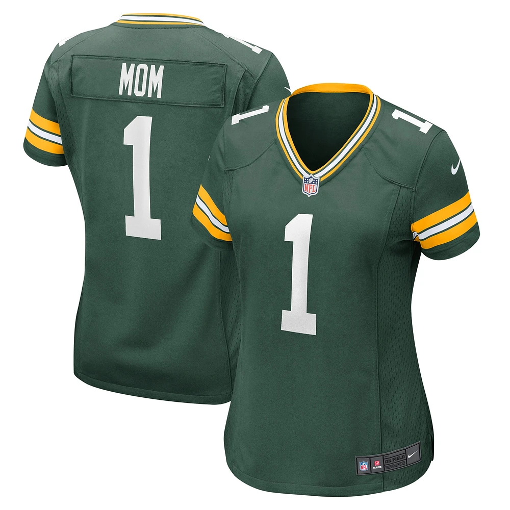 Women's Nike Number 1 Mom Green Bay Packers Game Jersey