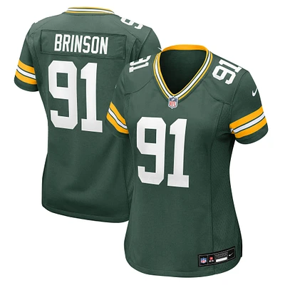 Maillot Nike Warren Brinson Green des Packers de Bay pour femme