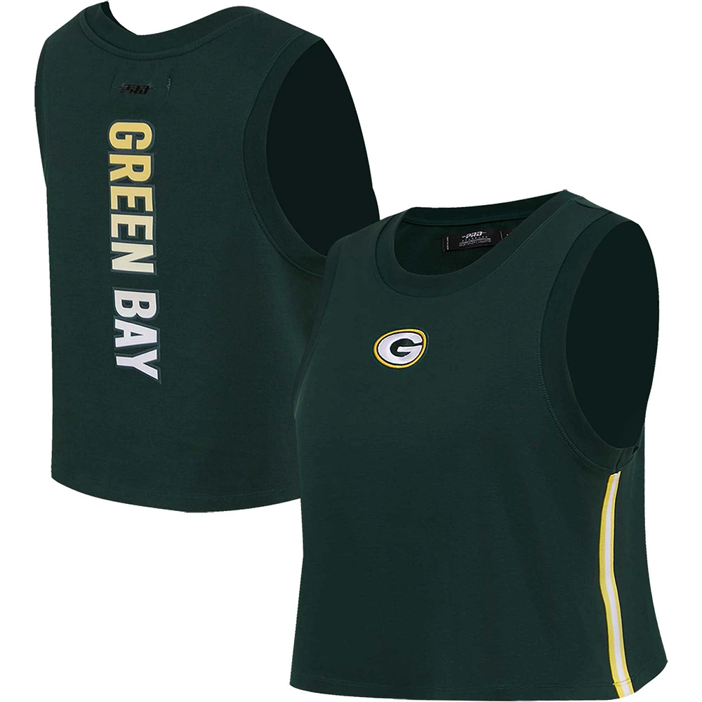 Débardeur court classique Pro Standard Green Bay Packers Ombre Wordmark pour femmes