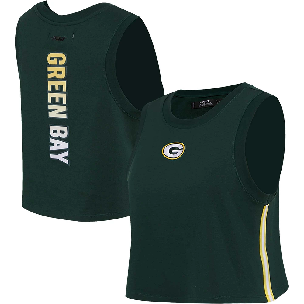 Débardeur court classique Pro Standard Green Bay Packers Ombre Wordmark pour femmes