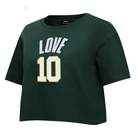 Women's Pro Standard Jordan Love Green Bay Packers Player Name & Number Cropped Boxy T-Shirt