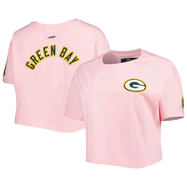 Women's New Era Green Green Bay Packers Crop Long Sleeve T-Shirt