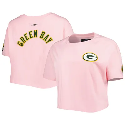 Green Bay Packers Pro Standard Women's Cropped Boxy T-Shirt - Pink