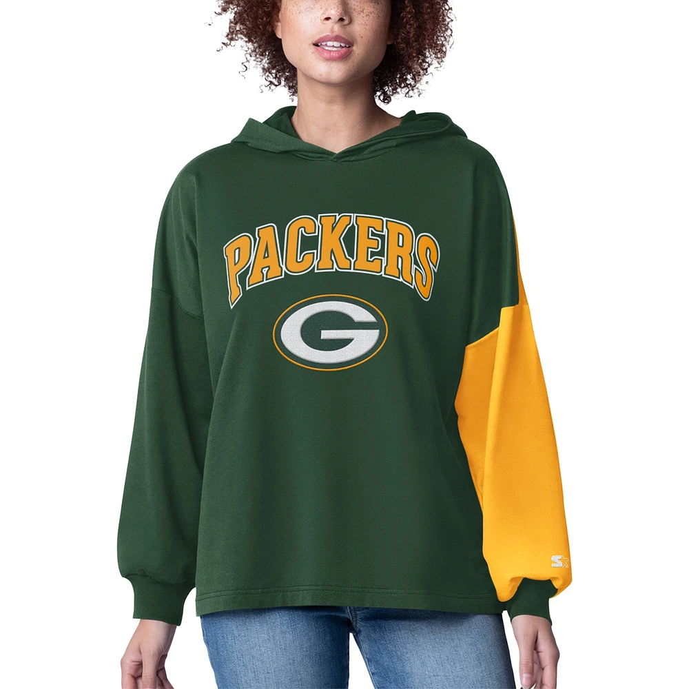 Sweat à capuche manches longues Power Move pour femme des Packers de Green Bay