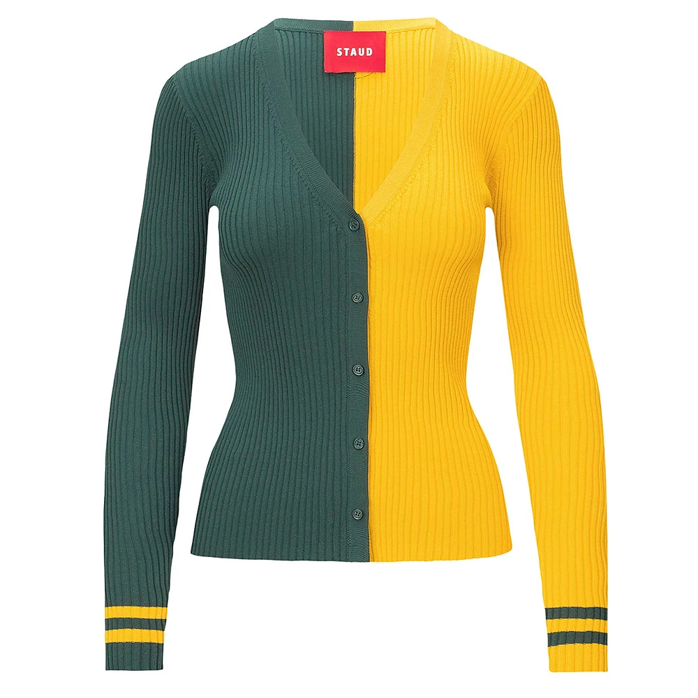 Pull cargo STAUD vert/or Green Bay Packers pour femme