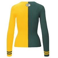 Pull cargo STAUD vert/or Green Bay Packers pour femme