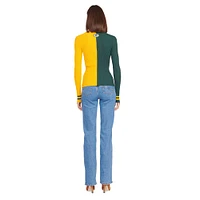 Pull cargo STAUD vert/or Green Bay Packers pour femme