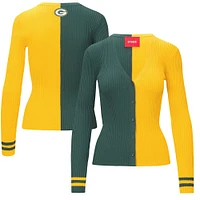 Women's STAUD Green/Gold Green Bay Packers Cargo Sweater