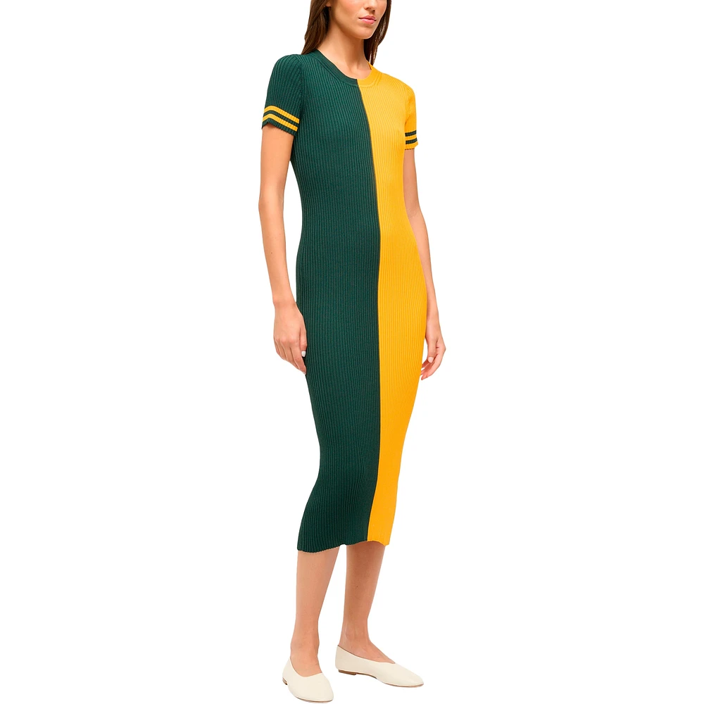 Robe Colleen STAUD verte/dorée pour femme des Packers de Green Bay