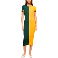 Robe Colleen STAUD verte/dorée pour femme des Packers de Green Bay