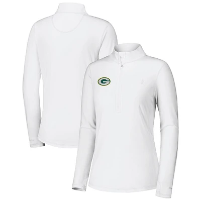 Veste zippée quart de tour Tommy Bahama blanche Green Bay Packers Sport Playa Vista pour femme