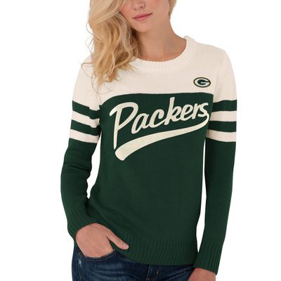 Touch Women's White Green Bay Packers Milestone Tracker Pullover Sweatshirt  - Macy's