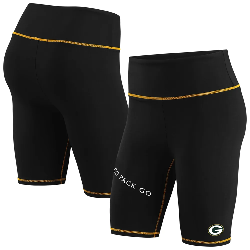 Lids Green Bay Packers WEAR by Erin Andrews Women's Bike Shorts - Black