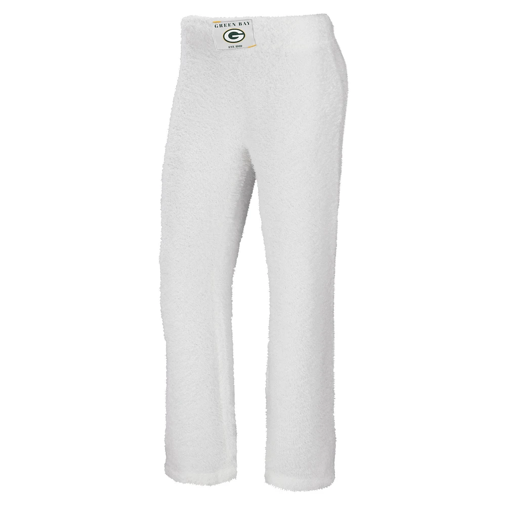 Women's WEAR by Erin Andrews Cream Green Bay Packers Cozy Scoop Neck Tank Top & Pants Sleep Set