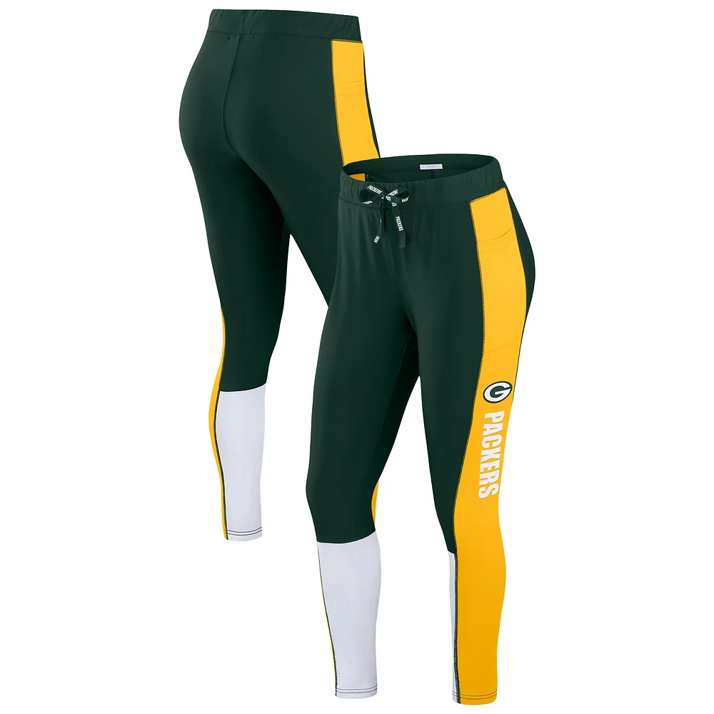 Leggings à blocs de couleurs vert/jaune des Packers Green Bay pour femmes WEAR by Erin Andrews